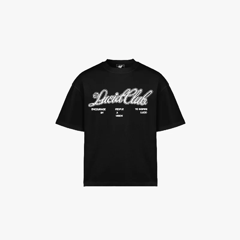 Massive Savings Script Logo Tee "Black"