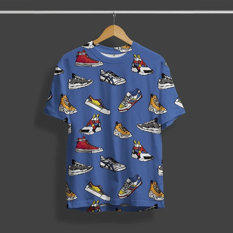 Shoe Print All Over Printed T-Shirt