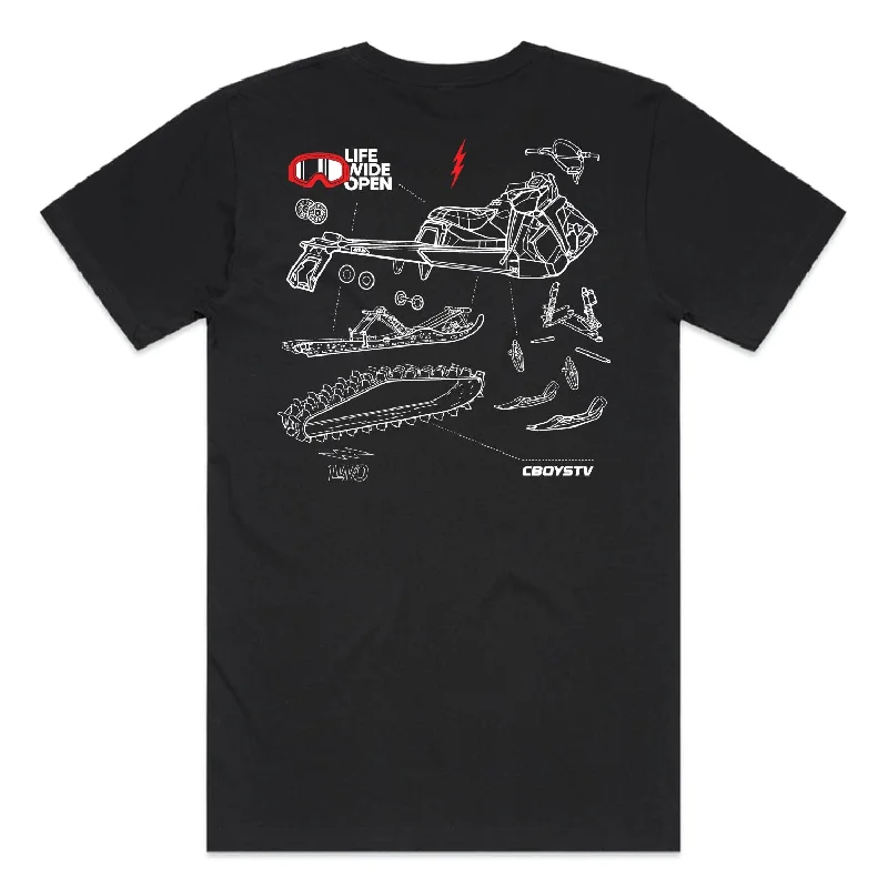 Weekend Specials to Relish Snowmobile Blowup Tee