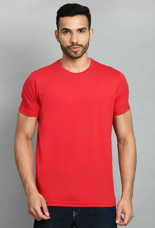 Solid Red Smart Fit T-Shirt