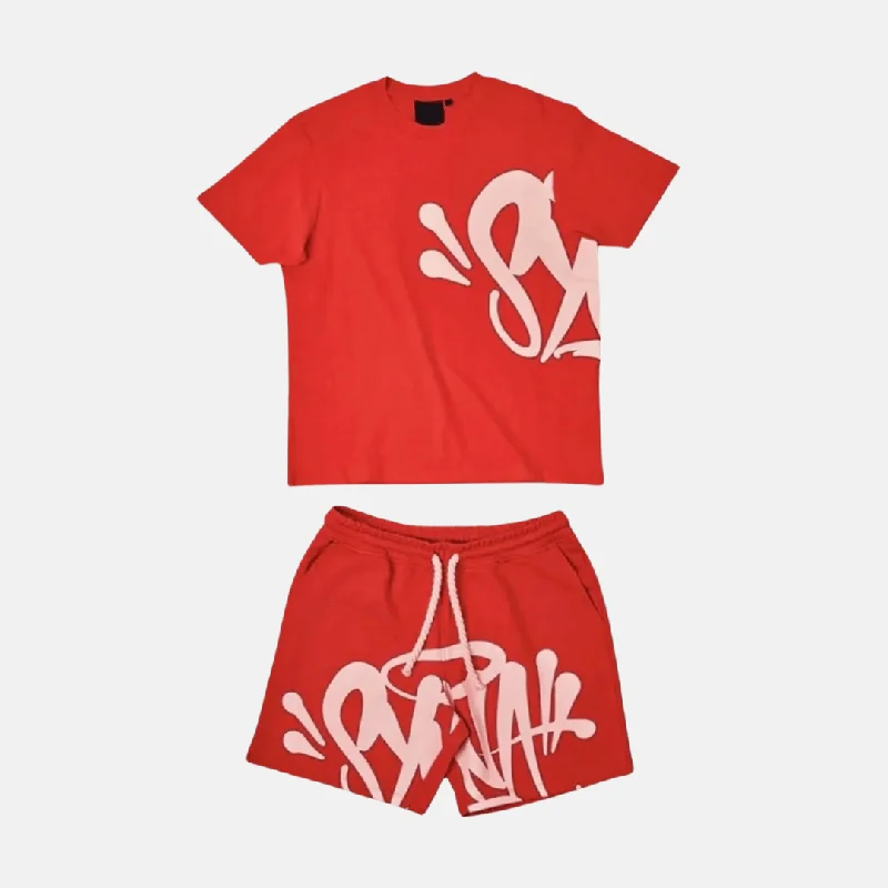 Unbeatable Prices Syna T-shirt & Shorts Logo Set - Red
