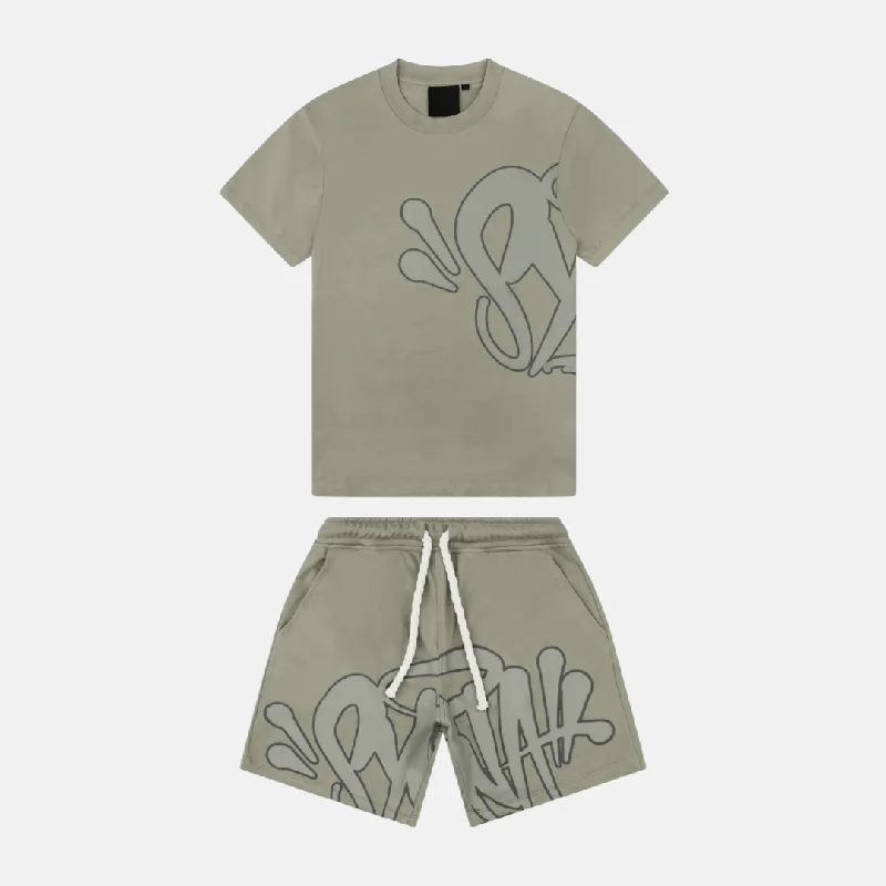 Super Sale Syna T-shirt & Shorts Logo Set - Sage