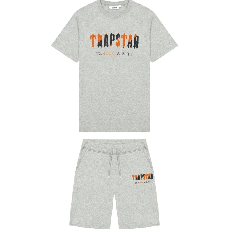 Time-Limited Offer Trapstar Chenille Decoded Shorts Set - Grey/Orange