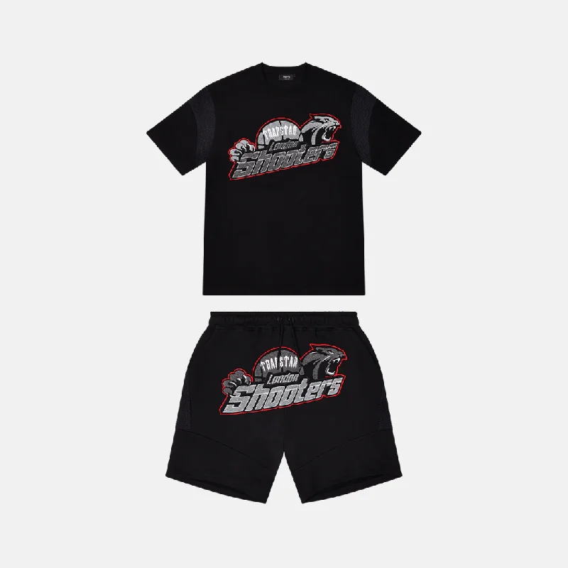 Weekend Deal Trapstar Shooters T-Shirt & Shorts Set- Black/Red