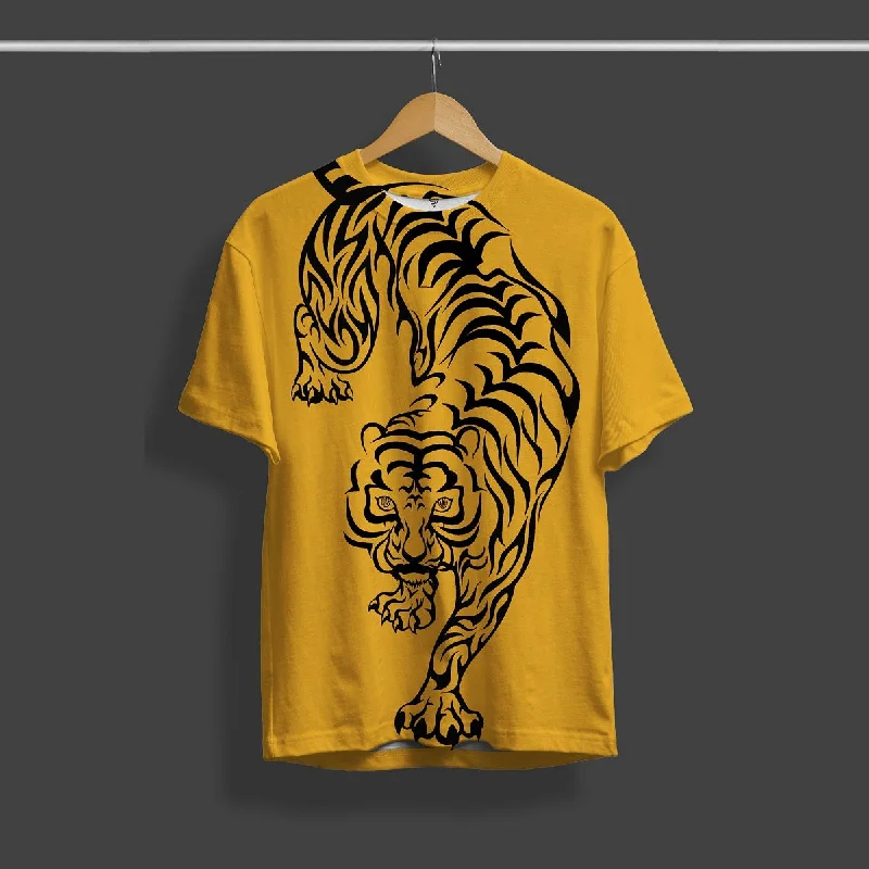 True Tiger Yellow Printed T-Shirt