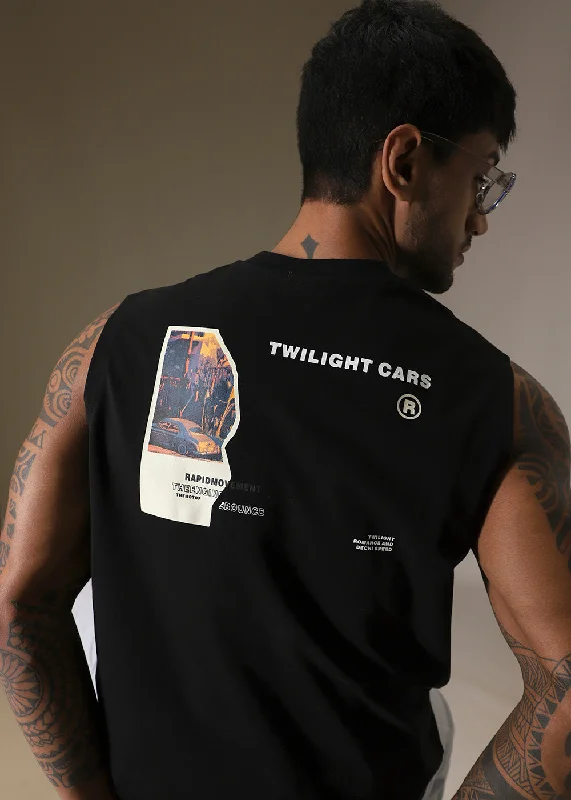 Weekend Deal Twilight Black Printed Tank