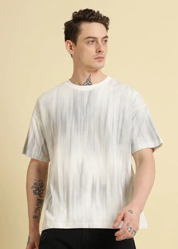 Bonus Offer White Gradient Oversized T-shirt