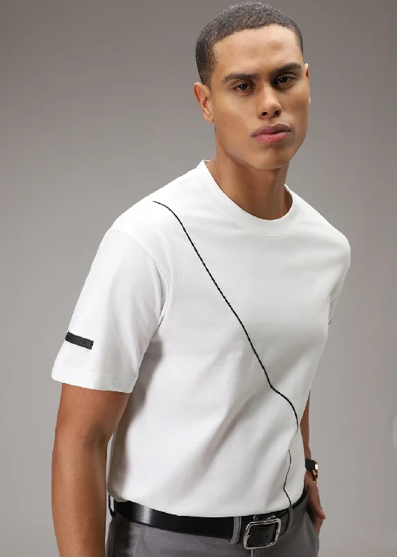 Make Your Weekend Count with Savings White Line Oversized T-shirt