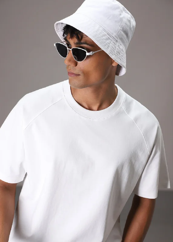 Clearance Event White Raglan Oversized T-shirt